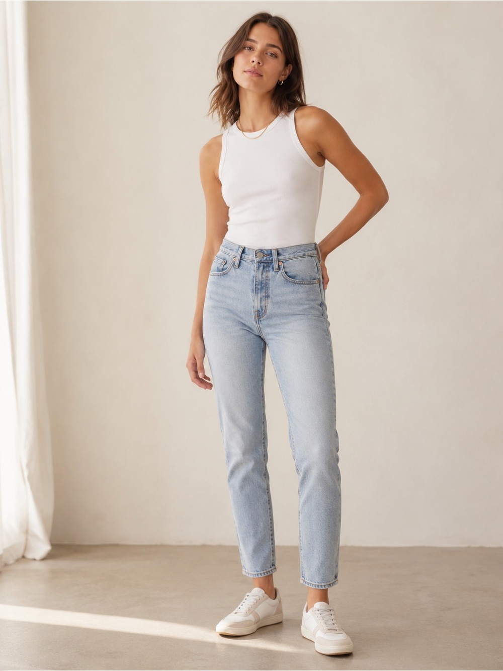Levi’s Premium Wedgie Jeans 29 Light Wash High Rise Cropped Denim